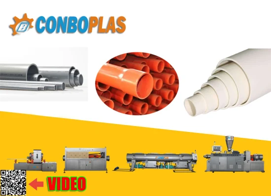 プラスチック二軸押出機、電線、給水、排水、下水道、UPVC、CPVC、PVCホース、パイプ、パイプライン、リサイクル、製造、押出製造機
